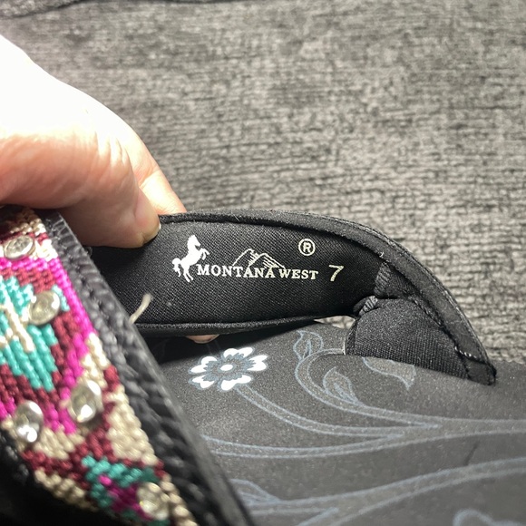 Montana West Flip Flops Bling Cross Size 7 - Picture 7 of 8